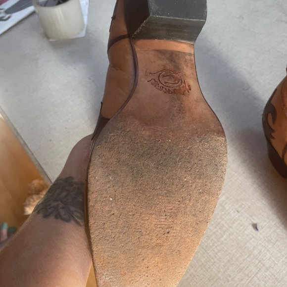 Handmade tooled cowboy luxury boots W size 10 - Picture 6 of 9